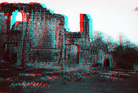3D  picture of abbey ruin
